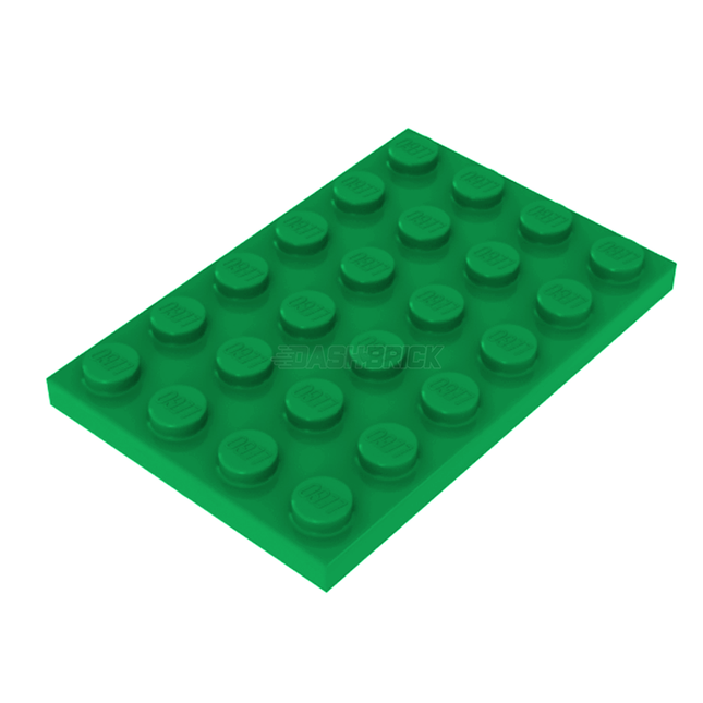 LEGO Plate 4 x 6, Green [3032] 4116671