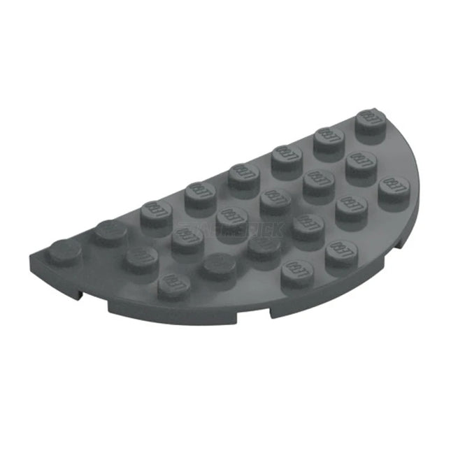 LEGO Plate, Round Half 4 x 8, Dark Grey [22888] 6141856