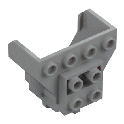 LEGO Plate, Cockpit 4 x 2 x 3 with Pin Hole and 2 Clips, Light Grey [27167] 6453106