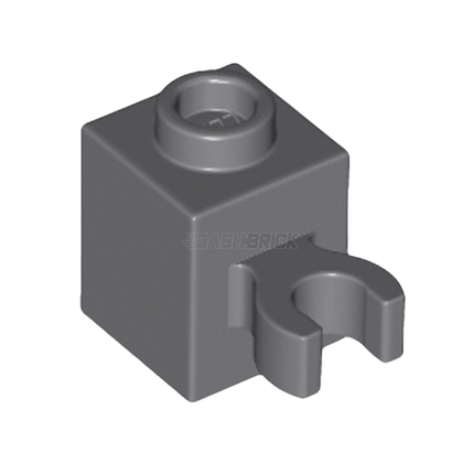 LEGO Brick, Modified 1 x 1 with Clip (Vertical Grip), Dark Grey [60475b] 6321350