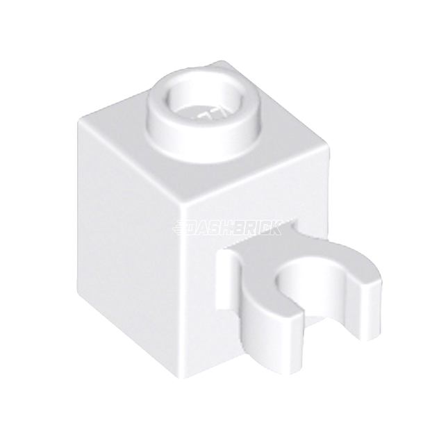 LEGO Brick, Modified 1 x 1 with Clip (Vertical Grip), White [60475b] 6321349