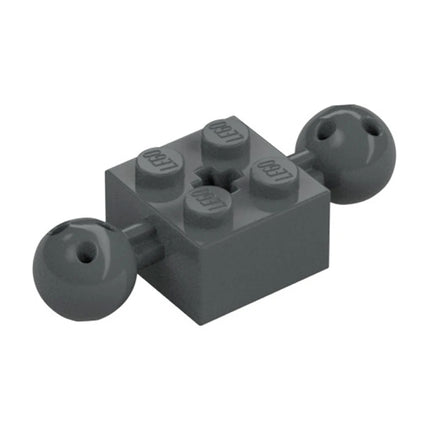 LEGO Technic, Brick Modified 2 x 2 with 2 Ball Joints and Axle Hole, Dark Grey [17114] 6065816
