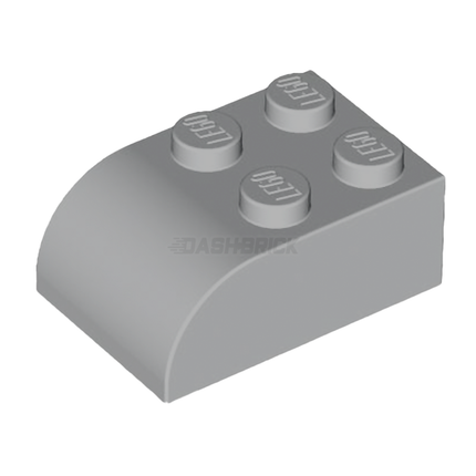 LEGO Slope, Curved 3 x 2 x 1 with Four Studs, Light Grey [6215] 4217918