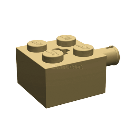 LEGO Brick, Modified 2 x 2 with Pin and Axle Hole, Tan [6232] 6347700