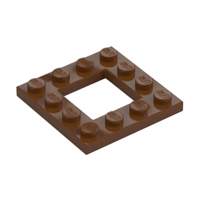 LEGO Plate, Modified 4 x 4 with 2 x 2 Open Center, Reddish Brown [64799] 6070442