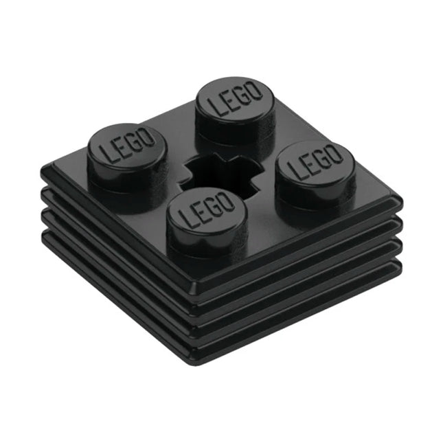 LEGO Brick, Modified 2 x 2 x 2/3 Ribbed with Axle Hole, Black [71752] 6325254