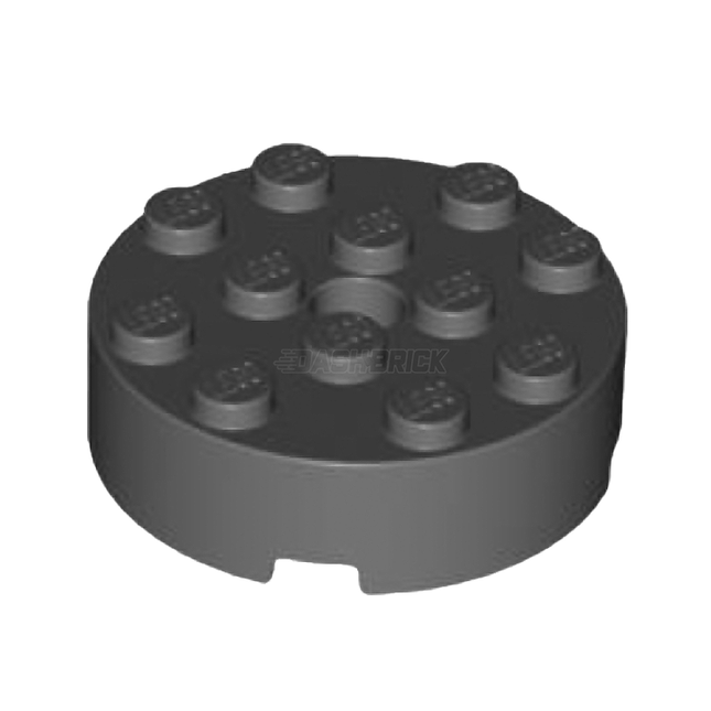 LEGO Brick, Round 4 x 4 with Hole, Dark Grey [87081] 4558959