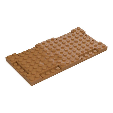 LEGO Brick, Modified 8 x 16 x 2/3 with 1 x 4 Indentations, Medium Nougat [2629] 6445924