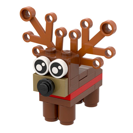 12 Days of Christmas - Reindeer & Sleigh Set (6-8 of 12) Made with Genuine LEGO® [MiniMOC] Save 10%