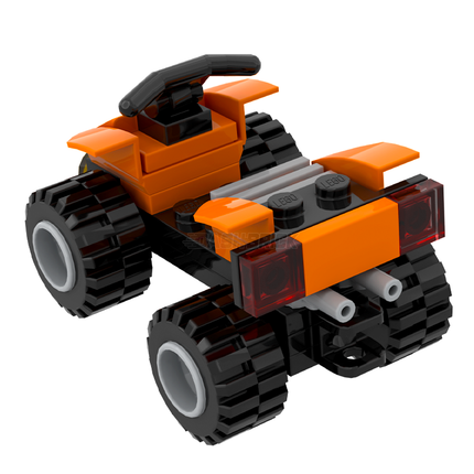 LEGO "Adventure ATV" - 4-Wheeler/Quad, Orange [MiniMOC]