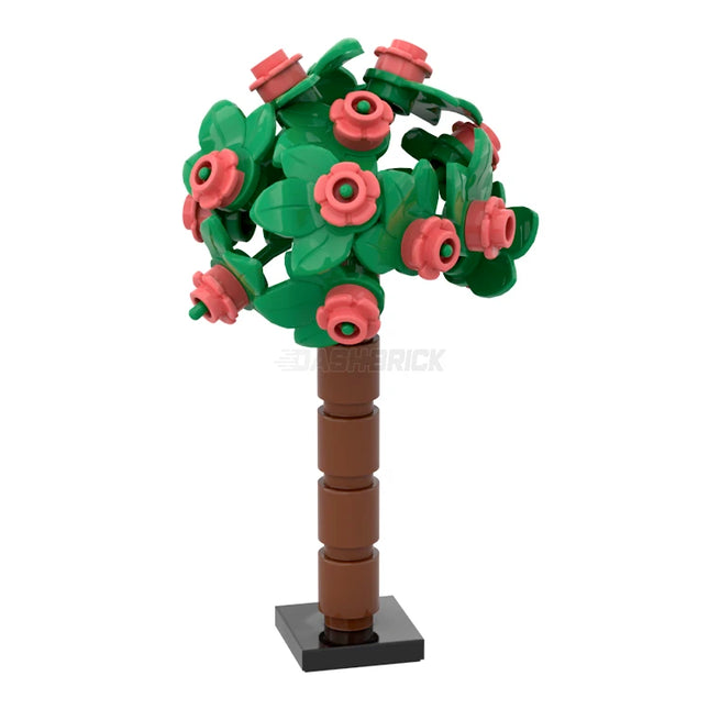 LEGO "Flowering Tree" - Bright Leaves + Coral Flowers [MiniMOC]