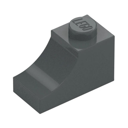 LEGO Brick, Arch 1 x 2 Inverted, Outside Half Arch, Dark Grey [78666] 6501468
