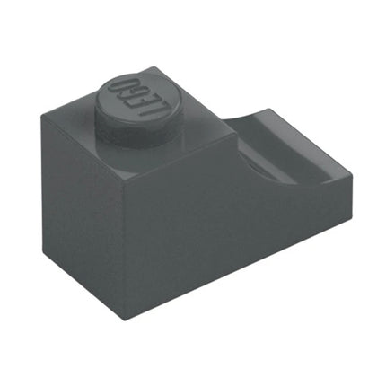 LEGO Brick, Arch 1 x 2 Inverted, Outside Half Arch, Dark Grey [78666] 6501468