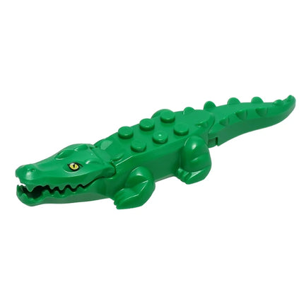 LEGO Minifigure Animal - Crocodile/Alligator, Printed Eyes, 20 Teeth, Green [18904] 18904c04pb01