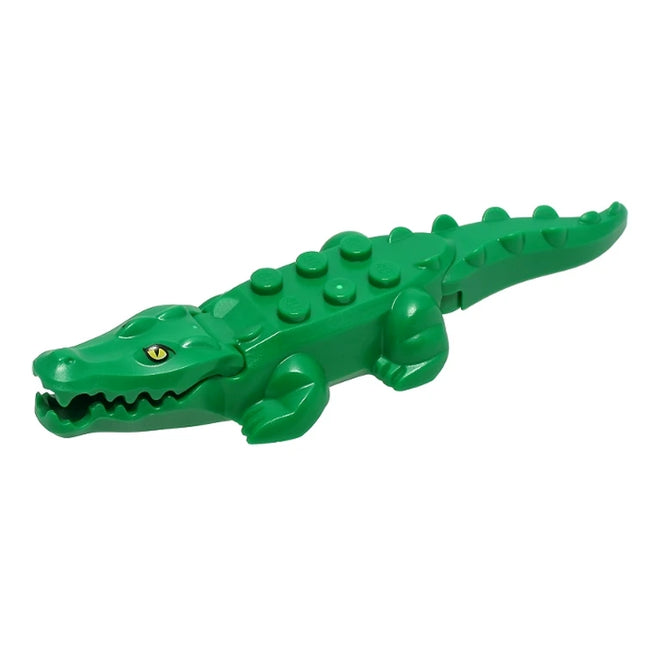 LEGO Minifigure Animal - Crocodile/Alligator, Printed Eyes, 20 Teeth, Green [18904] 18904c04pb01