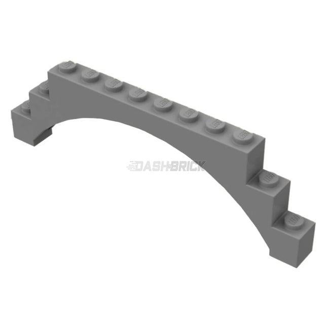 LEGO Brick, Arch 1 x 12 x 3, Raised Arch with 5 Cross Supports, Dark Grey [18838] 6311438