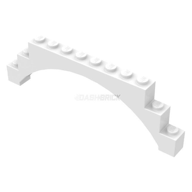 LEGO Brick, Arch 1 x 12 x 3, Raised Arch with 5 Cross Supports, White [18838] 6246842