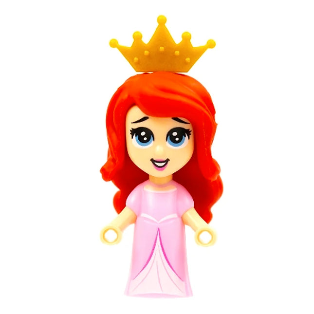 LEGO Minifigure - Ariel (The Little Mermaid) Human, Micro Doll, Bright Pink Long Dress (2021) [DISNEY]
