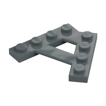 LEGO Wedge, Plate A-Shape/A-Frame with 2 Rows of 4 Studs, Dark Grey [15706] 6133811