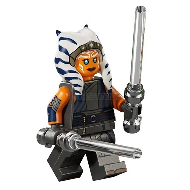 LEGO Minifigure - Ahsoka Tano (Adult) - Printed Arms, Pearl Dark Gray Legs [STAR WARS]