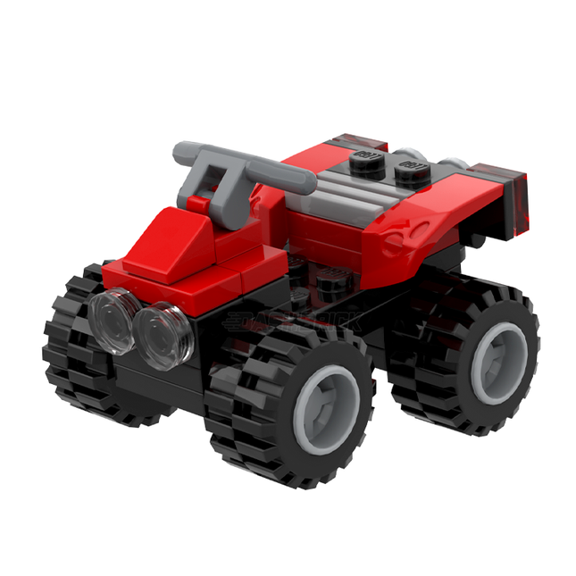 LEGO "Adventure ATV" - 4-Wheeler/Quad, Red [MiniMOC]