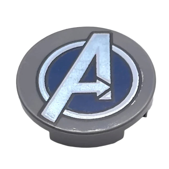 LEGO Minifigure Accessory - Avengers Logo, 2 x 2 Tile, Dark Grey [14769pb259] 6258005