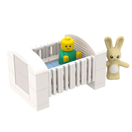 LEGO "Baby Bassinet" - White with Pink or Blue Sheets [MiniMOC]
