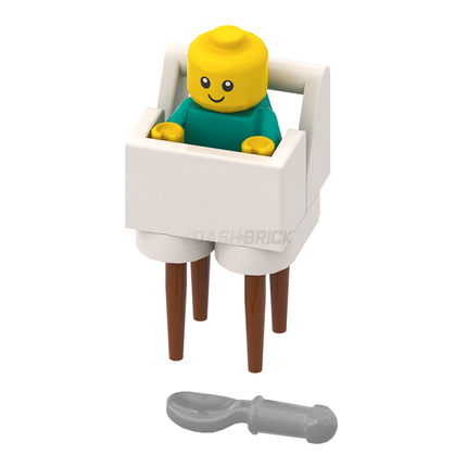 LEGO "Baby Highchair" - Baby Stool & Spoon [MiniMOC]