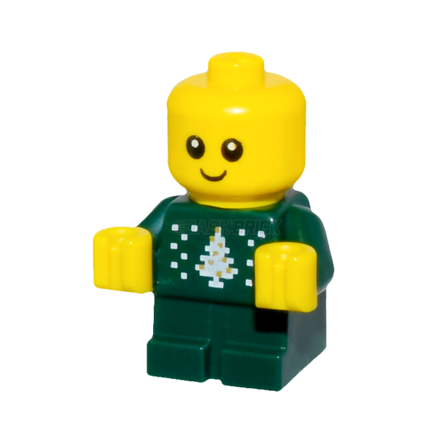 LEGO Minifigure - Baby - Dark Green Holiday Sweater, Christmas [CITY]