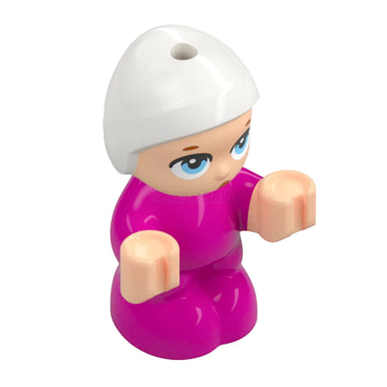 LEGO Minifigure - Baby/Toddler "Emelia" Minidoll, Magenta and Light Nougat [FRIENDS]