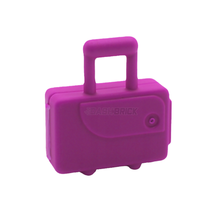 LEGO Minifigure Accessory - Suitcase/Bag, Long Handle, Opens/Closes, Dark Pink [37178] 6491465