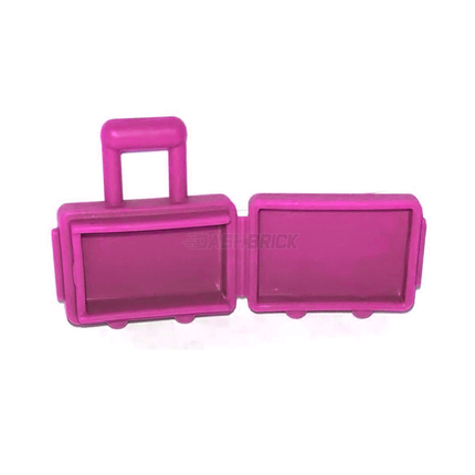 LEGO Minifigure Accessory - Suitcase/Bag, Long Handle, Opens/Closes, Dark Pink [37178] 6491465