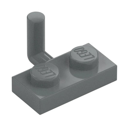 LEGO Plate, Modified 1 x 2, Bar Arm Up, Dark Grey [4623 / 4623b / 88072] 6261355