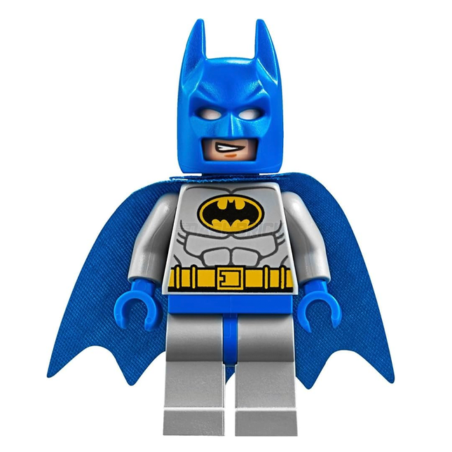 LEGO Minifigure - Batman - Light Bluish Gray Suit, Yellow Belt & Crest, Blue Mask & Cape (2014 Original) [DC Comics]