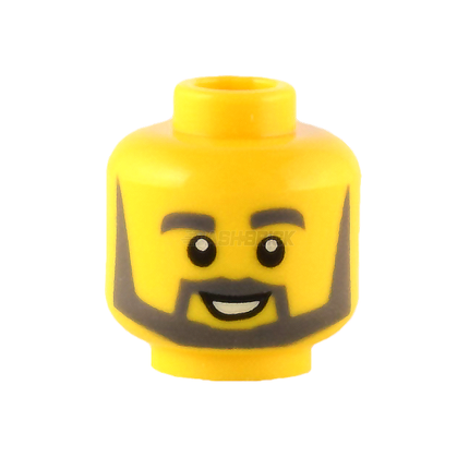 LEGO Minifigure Part - Head Angular Beard, Sideburns, Open Mouth Smile [3626cpb2199] 6218235