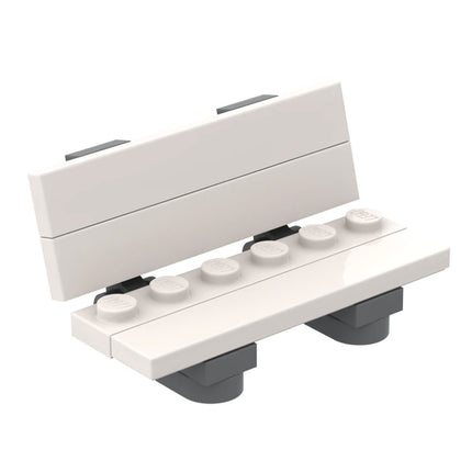 LEGO "Park Bench Seat" - Garden Chair, White [MiniMOC]