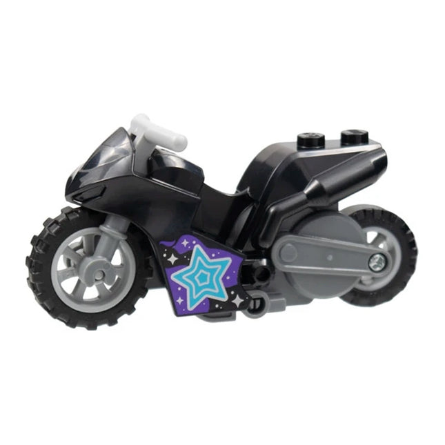 LEGO Minifigure Accessory - Motorcycle, Flywheel, Sport Bike, Stars, Black [75533pb05c01]