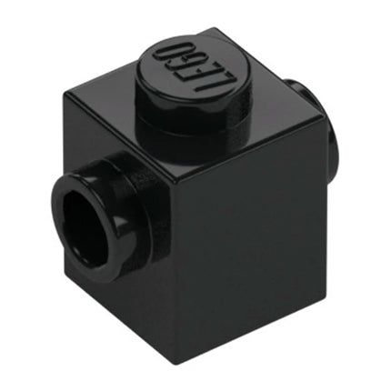LEGO Brick, Modified 1 x 1, Studs on 2 Sides, Opposite, Black [47905] 4214559