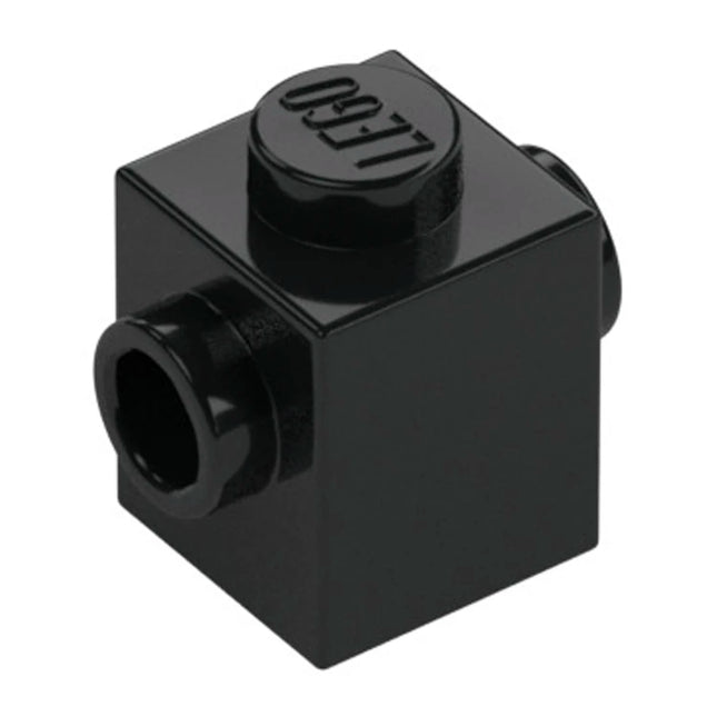 LEGO Brick, Modified 1 x 1, Studs on 2 Sides, Opposite, Black [47905] 4214559
