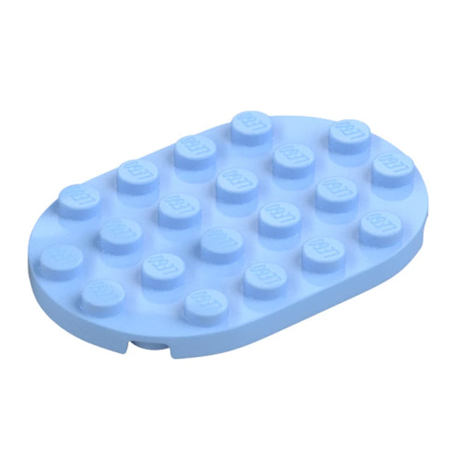 LEGO Plate, Round 4 x 6 Oval, Rounded, Bright Light Blue [3766] 6522316