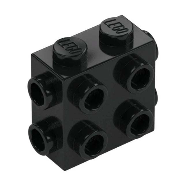 LEGO Brick, Modified 1 x 2 x 1 2/3 with Studs on 3 Sides, Black [67329] 6308883