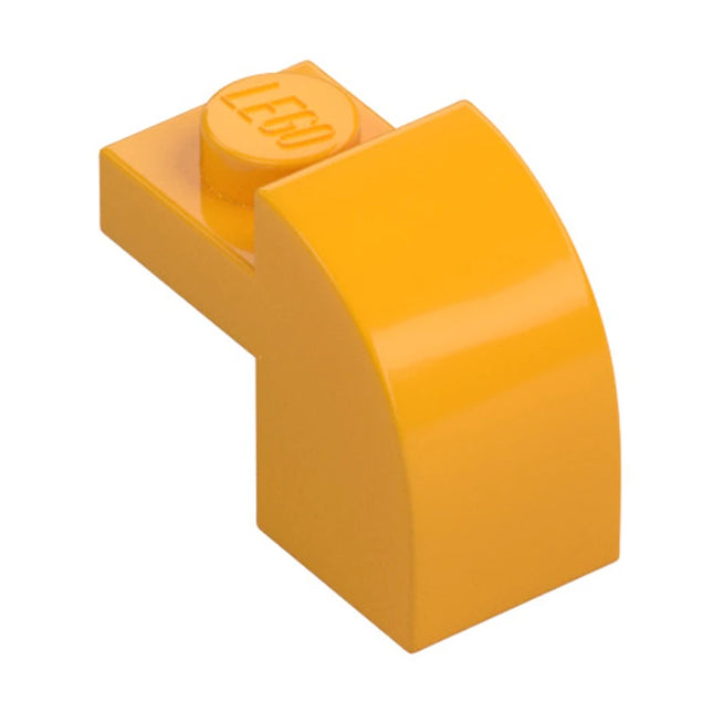 LEGO Slope, Curved 2 x 1 x 1 1/3 with Recessed Stud, Bright Light Orange [6091] 6374487