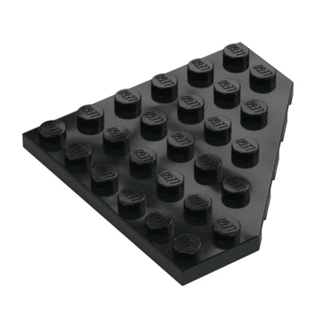 LEGO Wedge, Plate 6 x 6 Cut Corner, Black [6106] 4106977