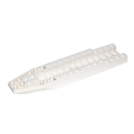 LEGO Aircraft Fuselage Forward Bottom Angular 4 x 18 x 1 1/3 with 2 x 14 Recessed Center and 13 Holes, White [42863] 6250313