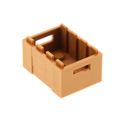 LEGO Container, Crate/Box 3 x 4 x 1 2/3, Handholds, Medium Nougat [30150]