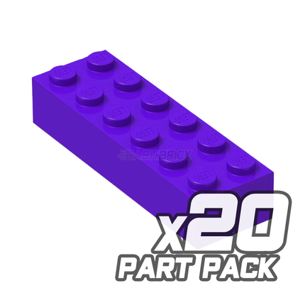 LEGO "Just Bricks - Pack of 20" - 2 x 6 Bricks [2456] Assorted Colours