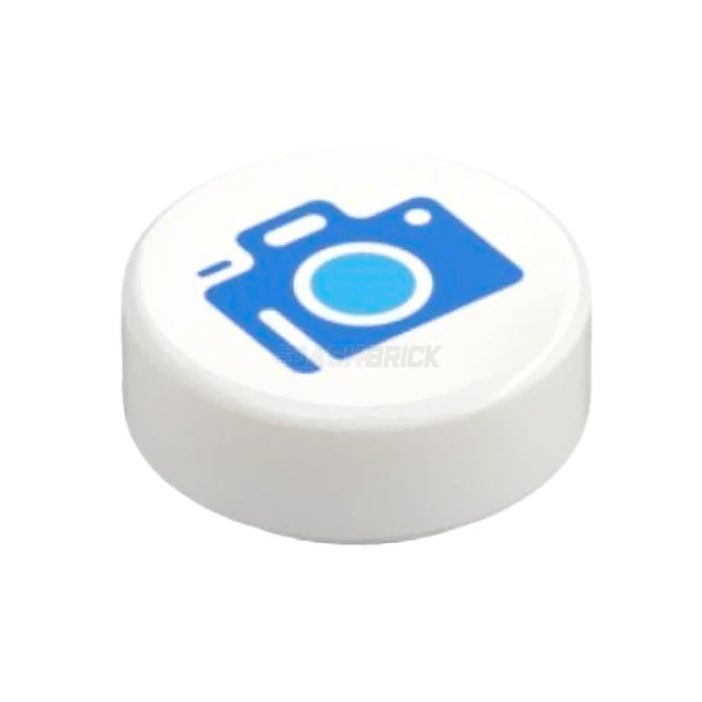 LEGO Minifigure Accessory - Tile, Blue Camera with Lens [98138pb436] 6489662