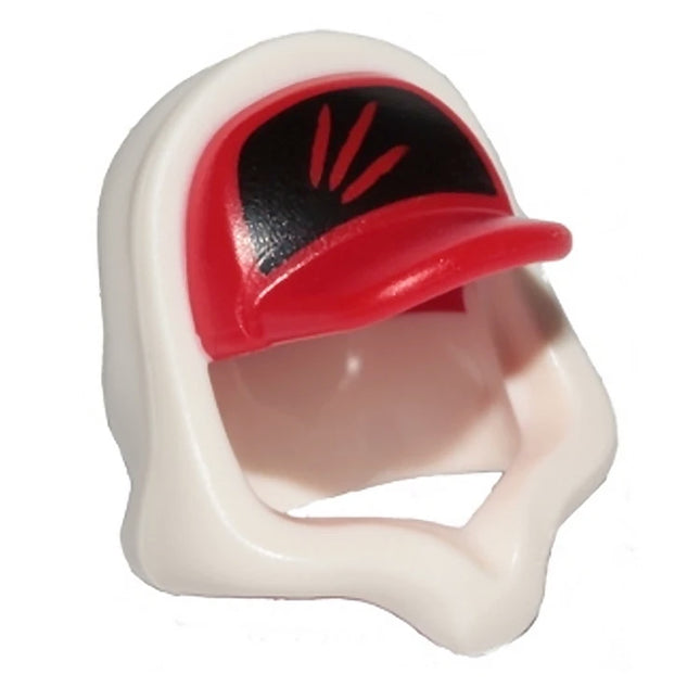 LEGO Minifigure Part - Cap/Hoodie, Printed Black, Red, White [52684pb01] 6271131