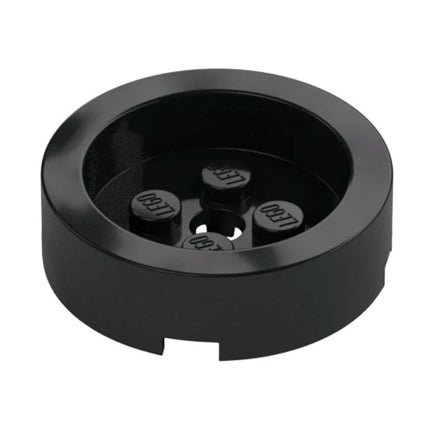 LEGO Brick, Round 4 x 4 with Recessed Center and Hole, Black [68325] 6358291