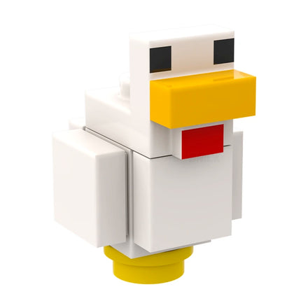 LEGO Minifigure - Chicken, Micro, Brick-built, White (2018) [MINECRAFT]